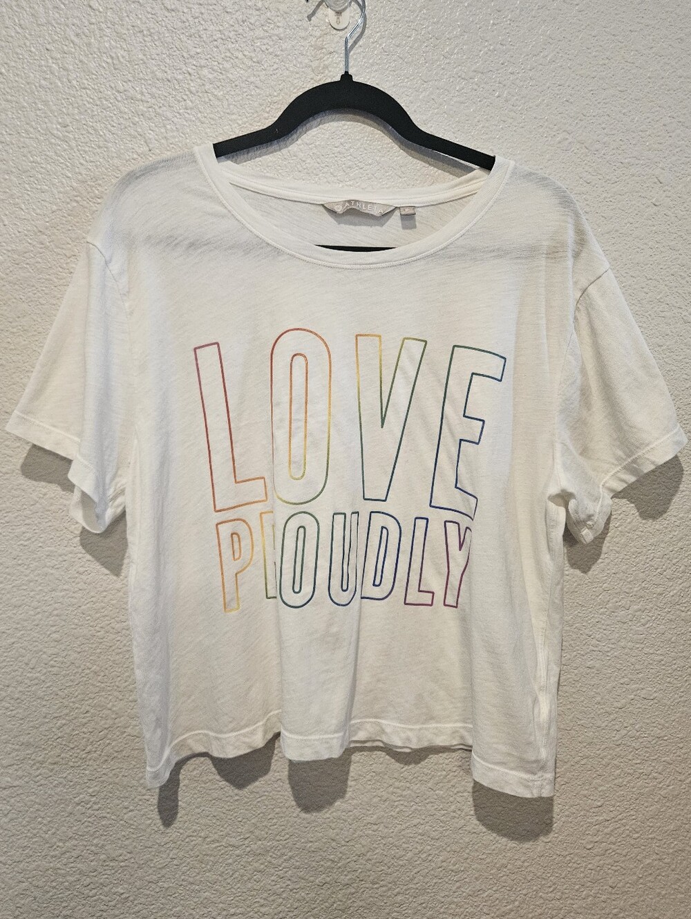 Athleta Womens Cropped Pride T Shirt Size XL